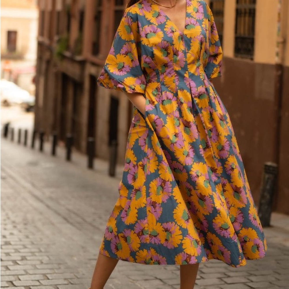 bohme Kara Floral Midi Dress